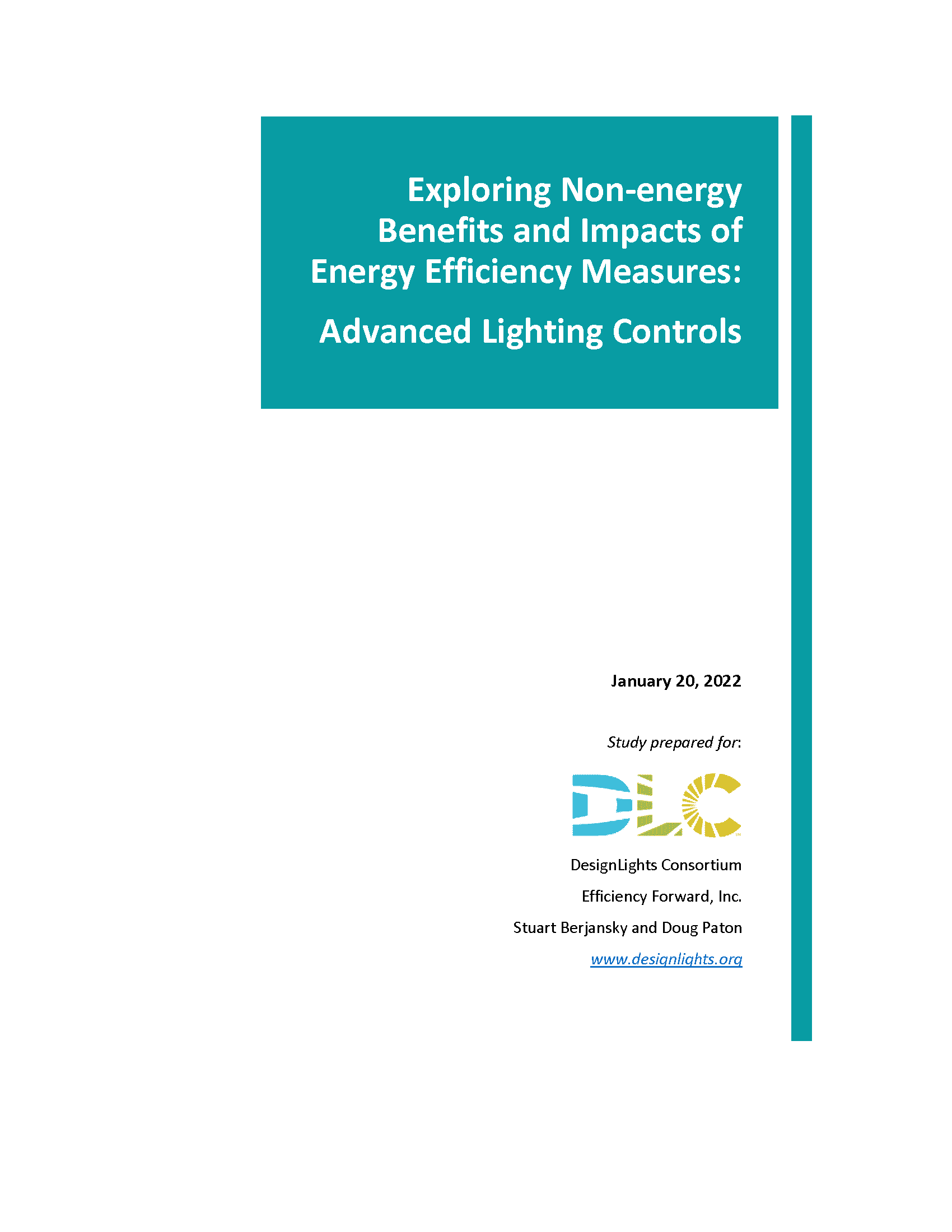 report cover for advanced lighting controls report